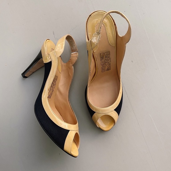 Salvatore Ferragamo Open Toe Heels - Picture 3 of 5